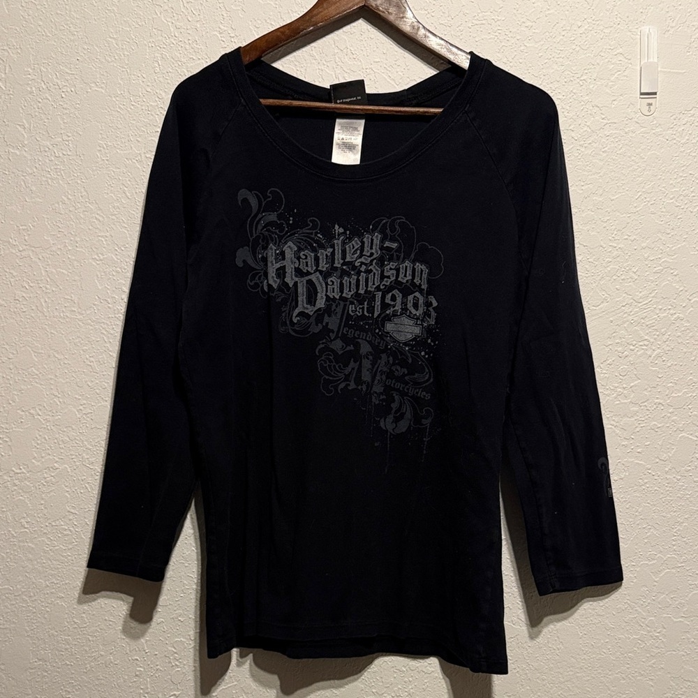 Harley-Davidson Women's Black Long Sleeve Tee